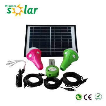 New Lighting CE bright home solar light with 1/2/3 LED bulbs & USB charger home solar light